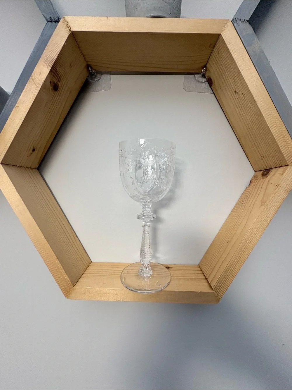 Set of 8 Rock Sharpe Crystal Wine Goblets -